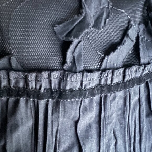 VTG Notations Sz 2X Midi Tiered Skirt Velvet Mixed Media Whimsigoth Witchy - Picture 7 of 9